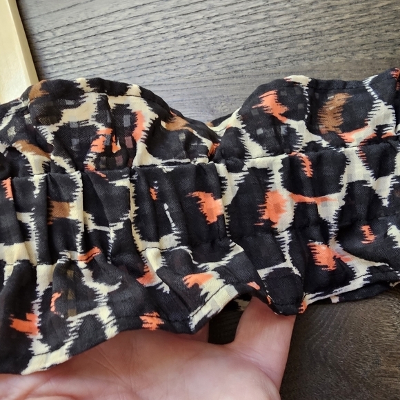 Who What Wear Leopard Print Ruffle Top Size XL - Picture 11 of 11